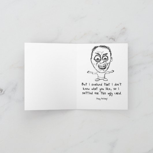 Une carte d'anniversaire moche (Intérieur)