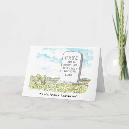 Une carte d'anniversaire pour Dave (Devant)