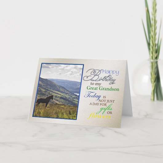 Une carte d'anniversaire pour grand-fils. (Devant)