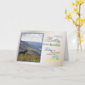 Une carte d'anniversaire pour le frère, (Fleur jaune)