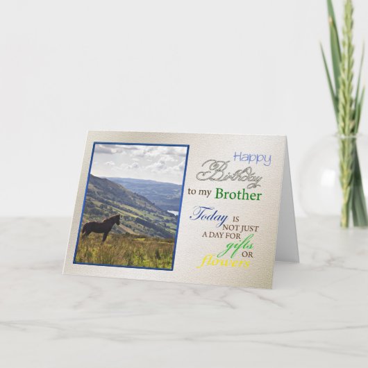 Une carte d'anniversaire pour le frère, (Devant)