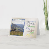 Une carte d'anniversaire pour le mari. (Devant)