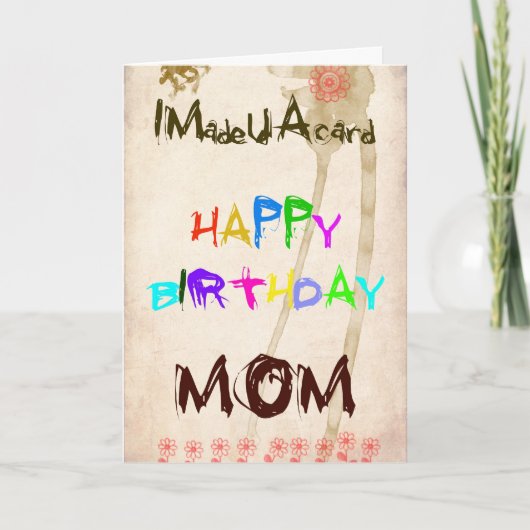 Une carte d'anniversaire pour maman (Devant)