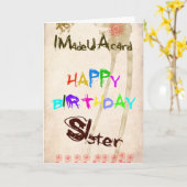 Une carte d'anniversaire pour soeur (Fleur jaune)