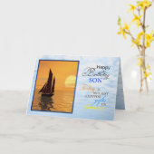 Une carte d'anniversaire pour un fils. Une (Fleur jaune)