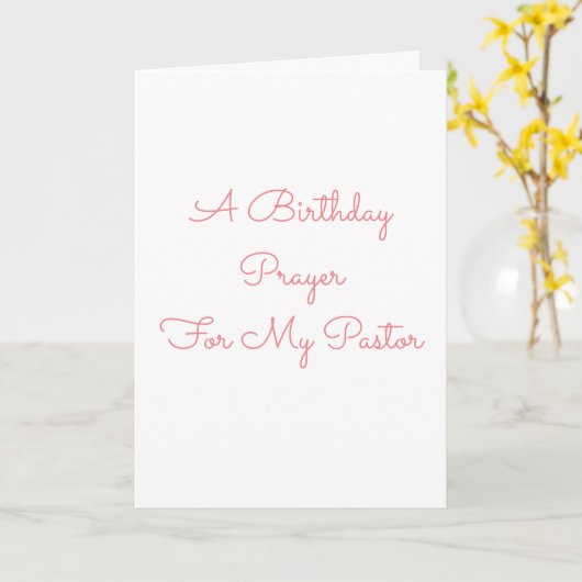 Une carte d'anniversaire pour un pasteur. (Fleur jaune)