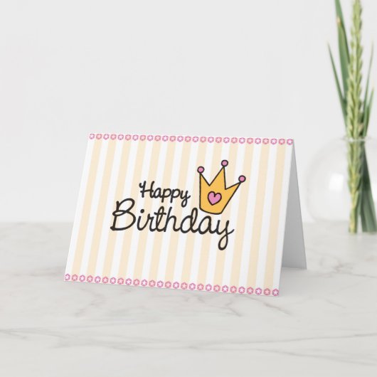 Une carte d'anniversaire pour une princesse (Devant)