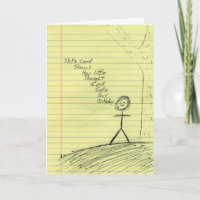 Une carte d'anniversaire réfléchie