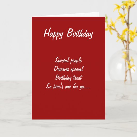 Une carte d'anniversaire spéciale teaser (Fleur jaune)