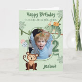 Une carte d'anniversaire sur le thème de la jungle (Devant)