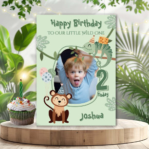 Une carte d'anniversaire sur le thème de la jungle