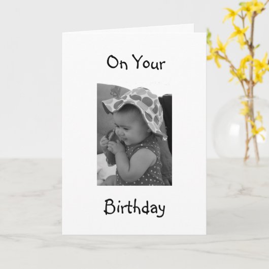 UNE CARTE D'ANNIVERSAIRE TRÈS SPÉCIALE (Fleur jaune)