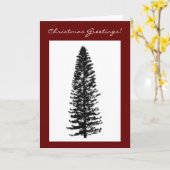 Une carte d'arbre de Noël simple et douce (Fleur jaune)