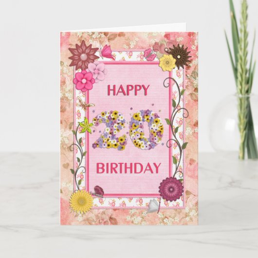 Une carte de 20e anniversaire de naissance (Devant)