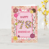 Une carte de 78e anniversaire (Fleur jaune)