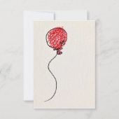 Une carte de ballons rouge (Devant)