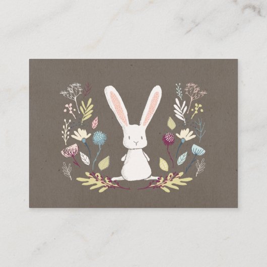 Une Carte De Boîtier À Déchets De Bébé Petit Lapin (Dos)