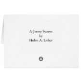 Une carte de coucher de soleil à Jersey (Dos Horizontal)