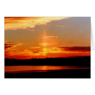 Une carte de coucher de soleil à Jersey