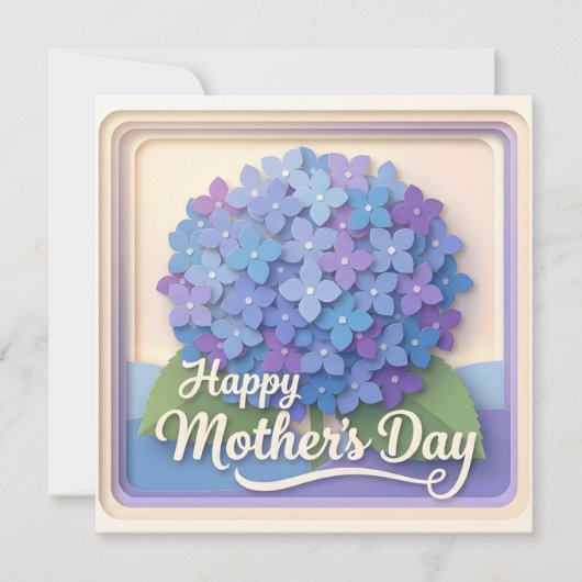 Une carte de fête des mères en découpage 3D (Devant)