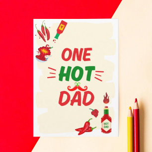 une carte de fête des pères hot dad, carte de fête