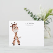 Une carte de girafe BigThank You (Debout devant)