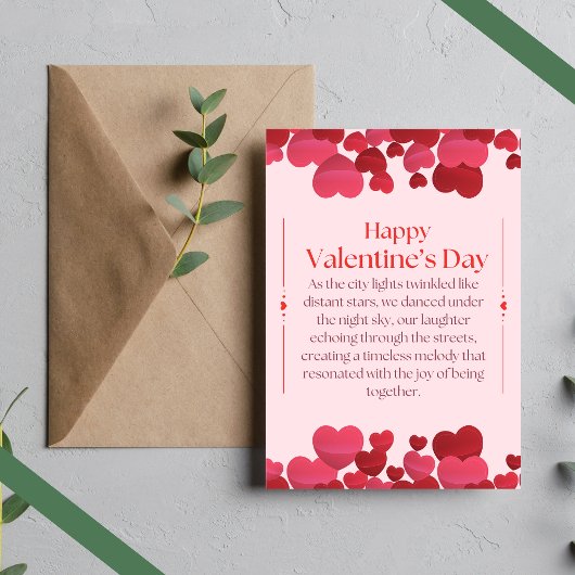 Une carte de la Saint-Valentin sincère