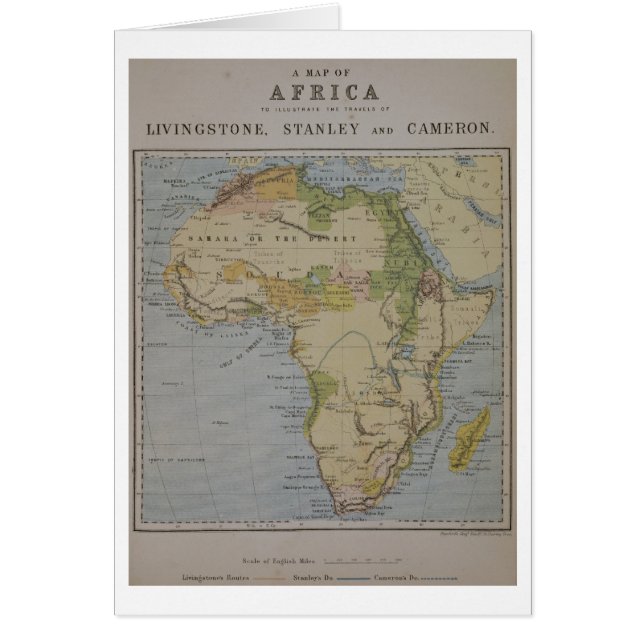 Une carte de l'Afrique pour illustrer les voyages (Devant)