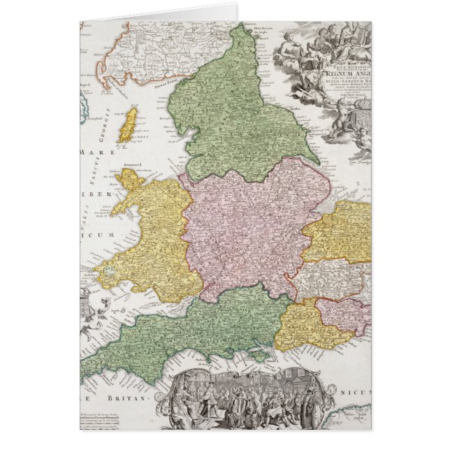 Une carte de l'Angleterre | 1760 (Devant)