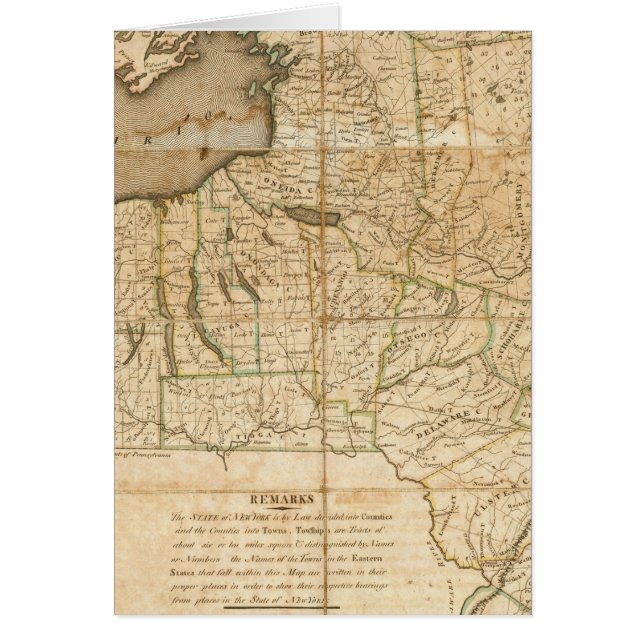 Une carte de l'état de New York (Devant)