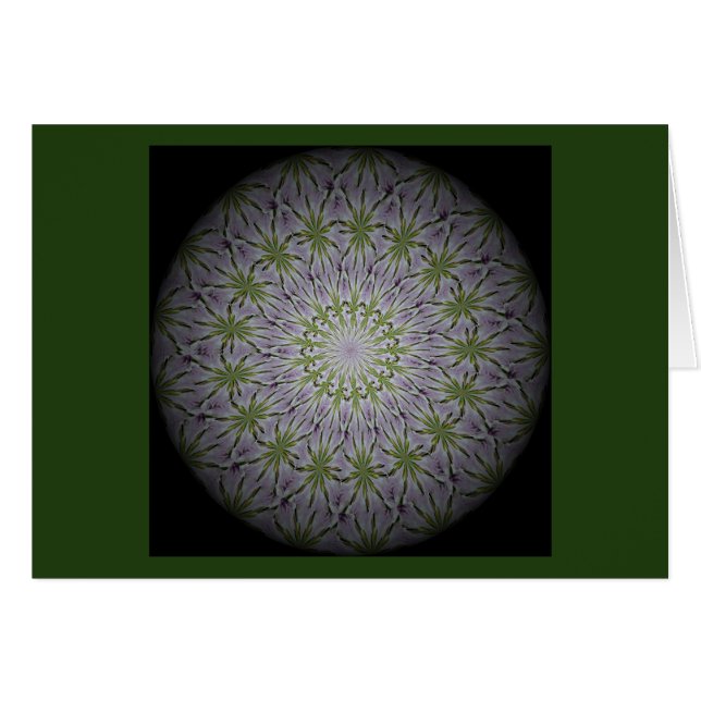 une carte de mandala florale pour centrer (Devant horizontal)