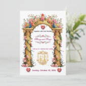 Une carte de mariage classique et joyeuse. (Debout devant)
