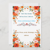 Une carte de mariage classique et joyeuse. (Dos)
