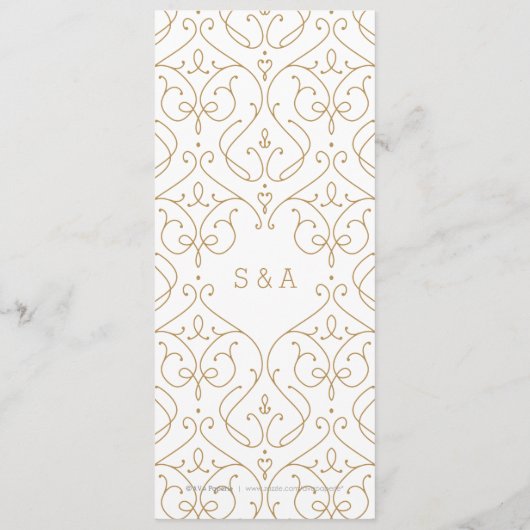 Une carte de mariage classique et moderne (Dos)