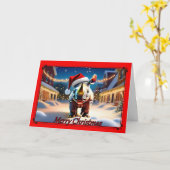 Une carte de Noël à l'acarien rhinocéros (Fleur jaune)