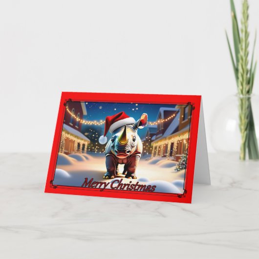 Une carte de Noël à l'acarien rhinocéros (Devant)
