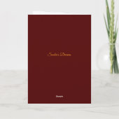 Une carte de Noël avec un caniche (Dos)