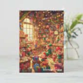 Une carte de Noël d'atelier joyeux (Debout devant)