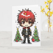 une carte de Noël de dessin animé (Fleur jaune)