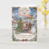 Une carte de Noël de l'Écosse guid (Fleur jaune)