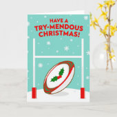 Une carte de Noël de rugby Trymendous (Fleur jaune)