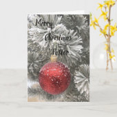 Une carte de Noël pour le pasteur et sa famille (Fleur jaune)