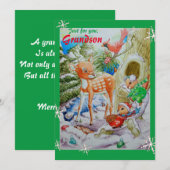 Une carte de Noël pour petits-enfants (Devant / Derrière)