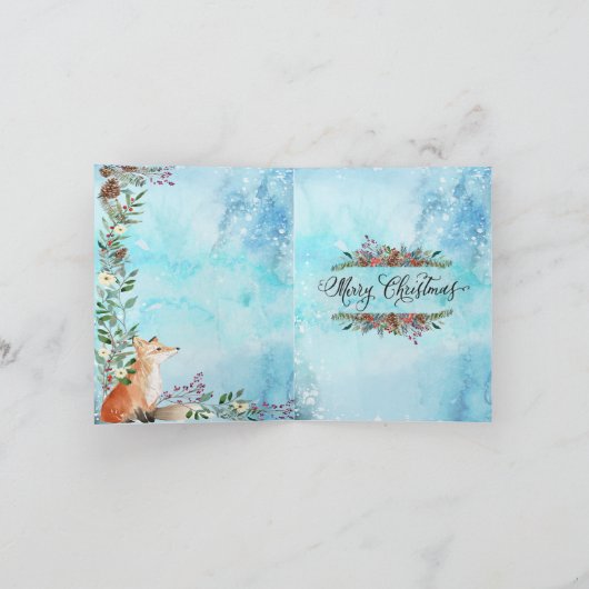 Une carte de Noël renarde (Intérieur)