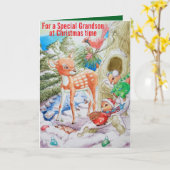 Une carte de Noël spéciale pour petits-fils (Fleur jaune)