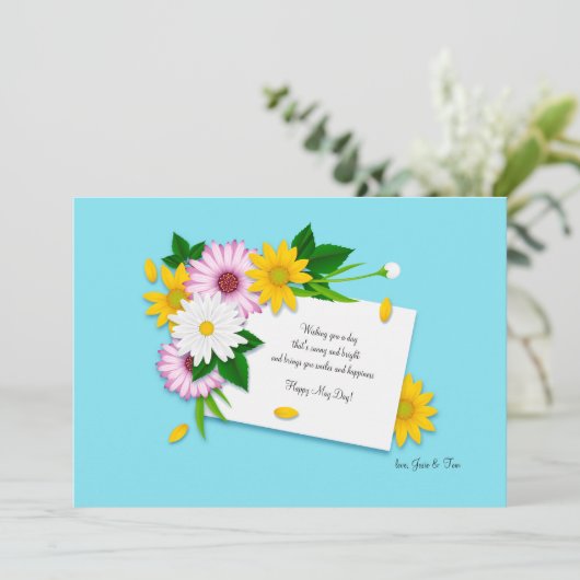 Une carte de note (Debout devant)