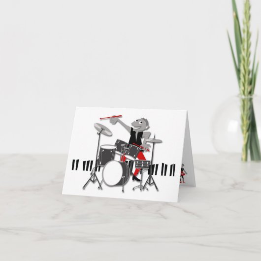 Une carte de note de batteur (Devant)