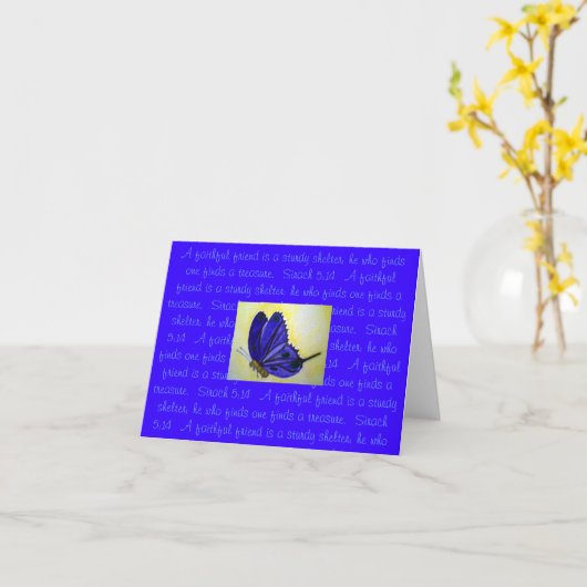 Une carte de note d'écriture sainte d'ami fidèle… (Fleur jaune)