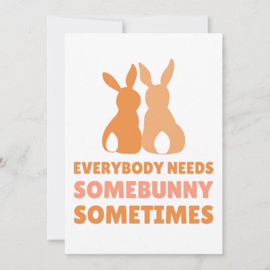 Une carte de Pâques pour aimer un petit lapin (Devant)
