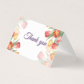 Une carte de remerciement avec des fleurs (Front)